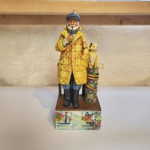 Jim Shore Shorelights Old Salt Evening Star Sea Captain Cat 2004 Figure Vintage